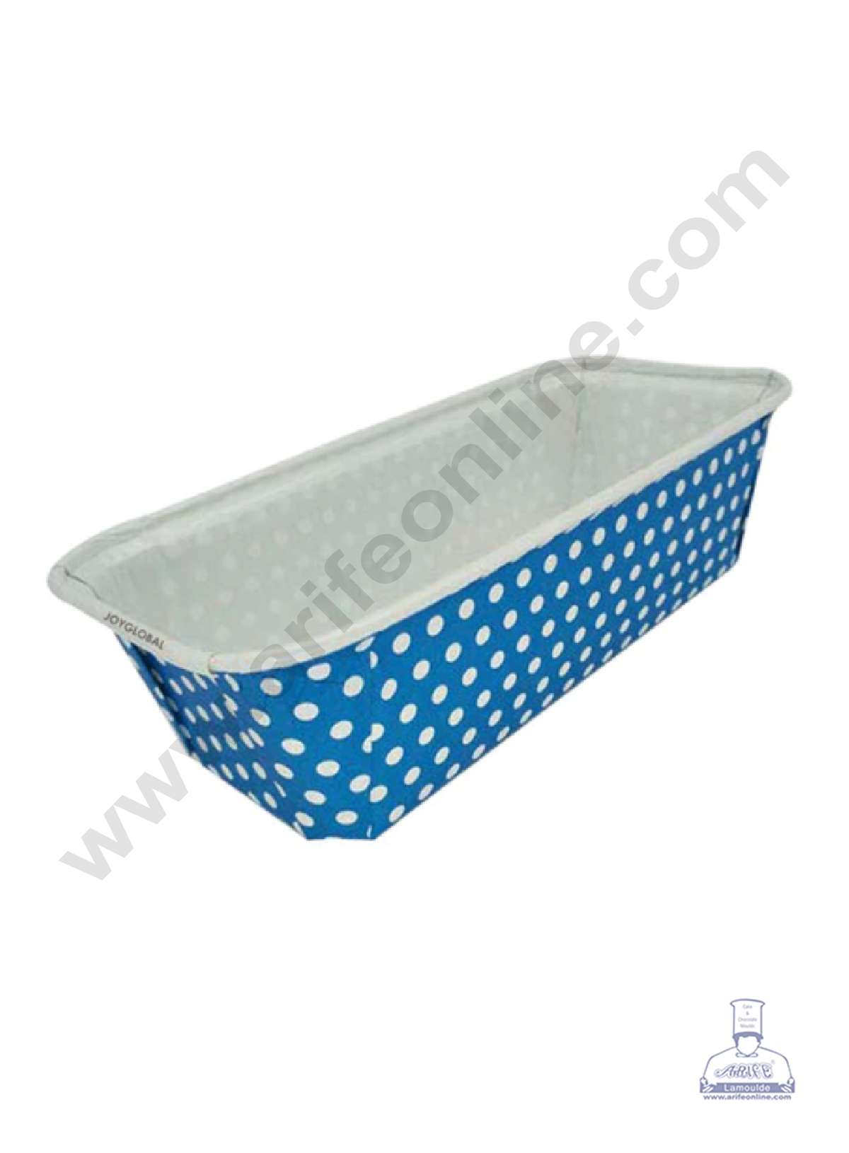 10 Pcs Small Blue White Polka Dot Design Bake and Serve Plum Cake Mold (MOQ 100 PCS)