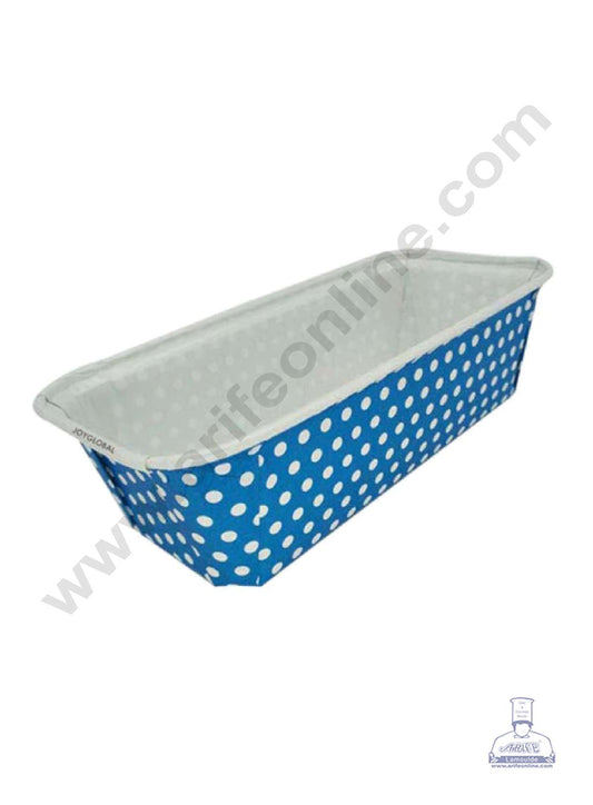 10 Pcs Small Blue White Polka Dot Design Bake and Serve Plum Cake Mold (MOQ 100 PCS)