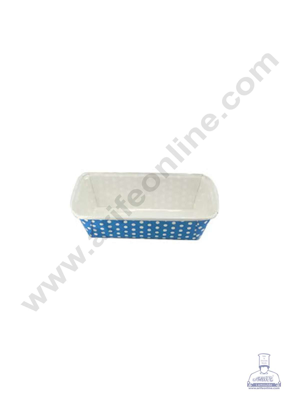 10 Pcs Small Blue White Polka Dot Design Bake and Serve Plum Cake Mold (MOQ 100 PCS)