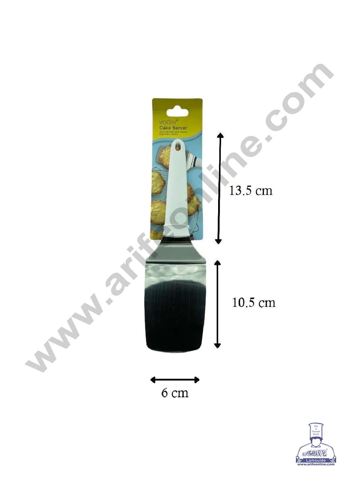 White Handle Rectangular Cake Lifter Cooking Spatula, Pie Shovel, Pizza Spatula (MOQ 12 PCS)