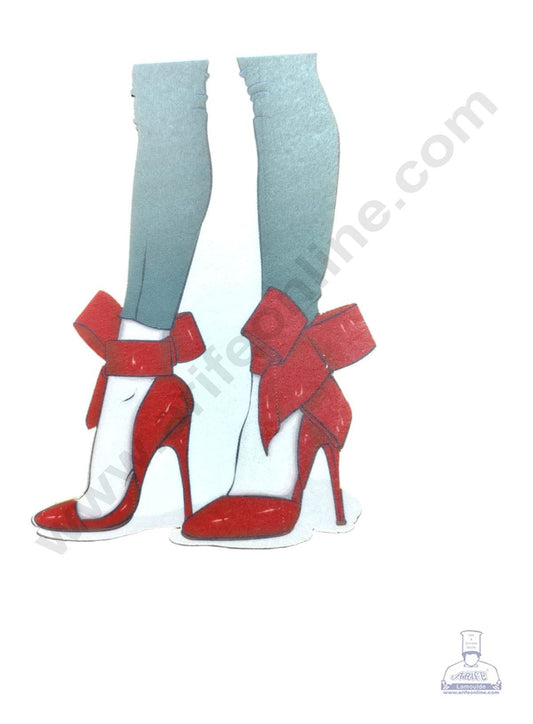 Edible Theme Topper Pre Cut Wafer Paper High Quality - Girl With High Heels - ( 1 pc Pack ) SB-WPC-3119  (MOQ 12 PCS)