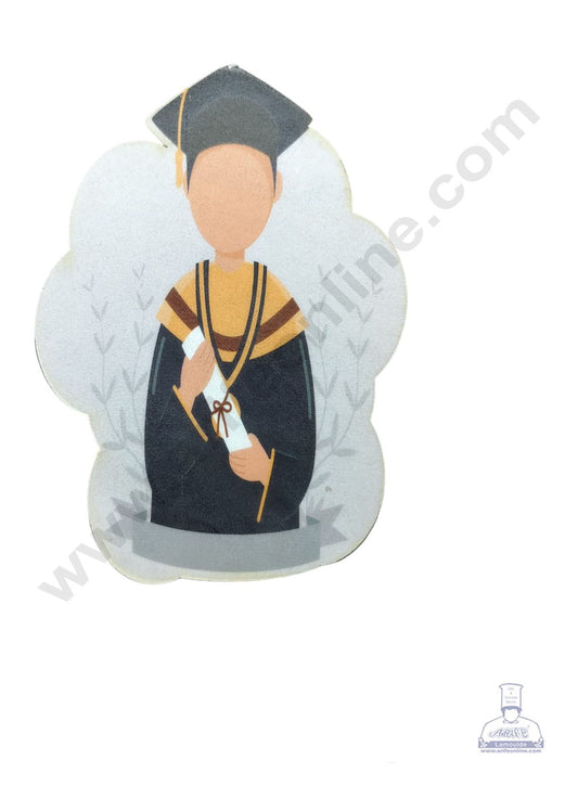 Edible Theme Topper Pre Cut Wafer Paper High Quality - Graduat Student - ( 1 pc Pack ) SB-WPC-3120  (MOQ 12 PCS)