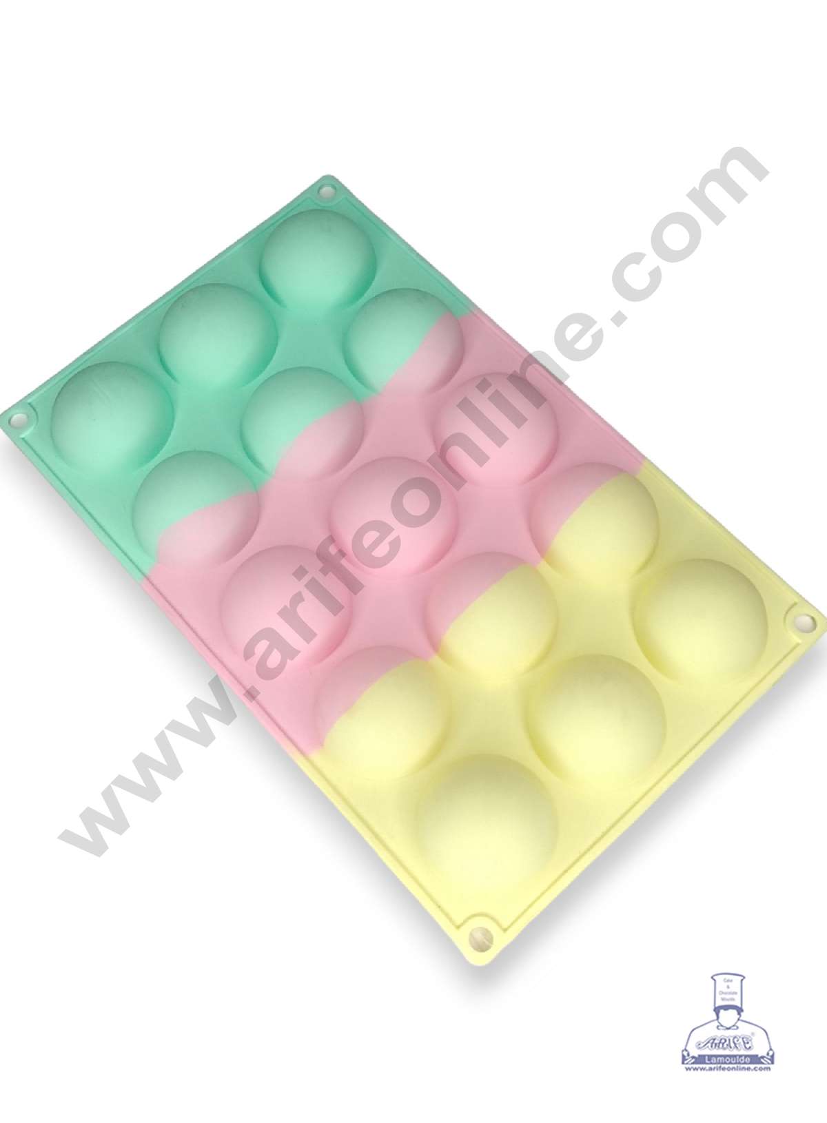 15 Cavity Plain Round Shape Rainbow Silicone Mould Silicon Muffin Mold SB-ZU395 (MOQ 12 PCS)