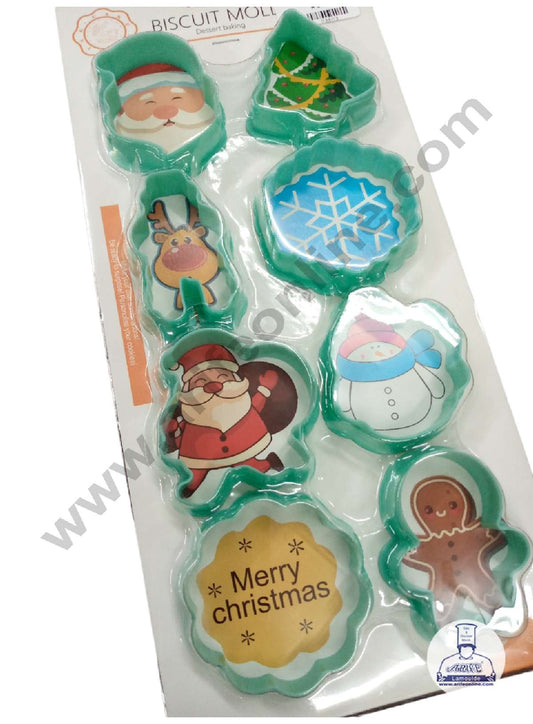 8 Piece Christmas theme Plastic Cutter ( SBCK-37 ) (MOQ 12 PCS) (EE)