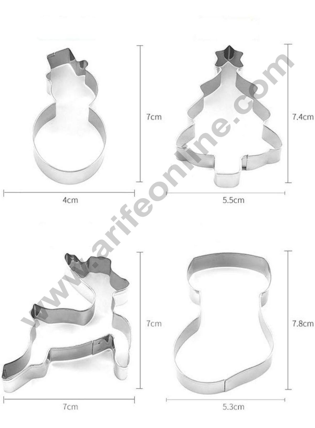 Cake Decor Stainless Steel 6 pcs Bell Shaped Snowman Christmas Tree Jingle Bell Santa Cookie Cutter Fondant Biscuit Cake Fruit Cutter