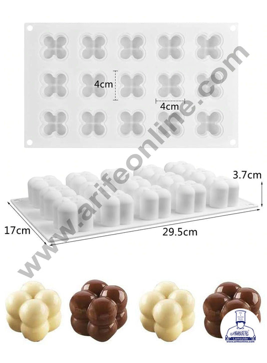Cake Decor 3D 15 Cavity Cube Shape Muffin Molds Entremet Cake Mould Mousse Mold