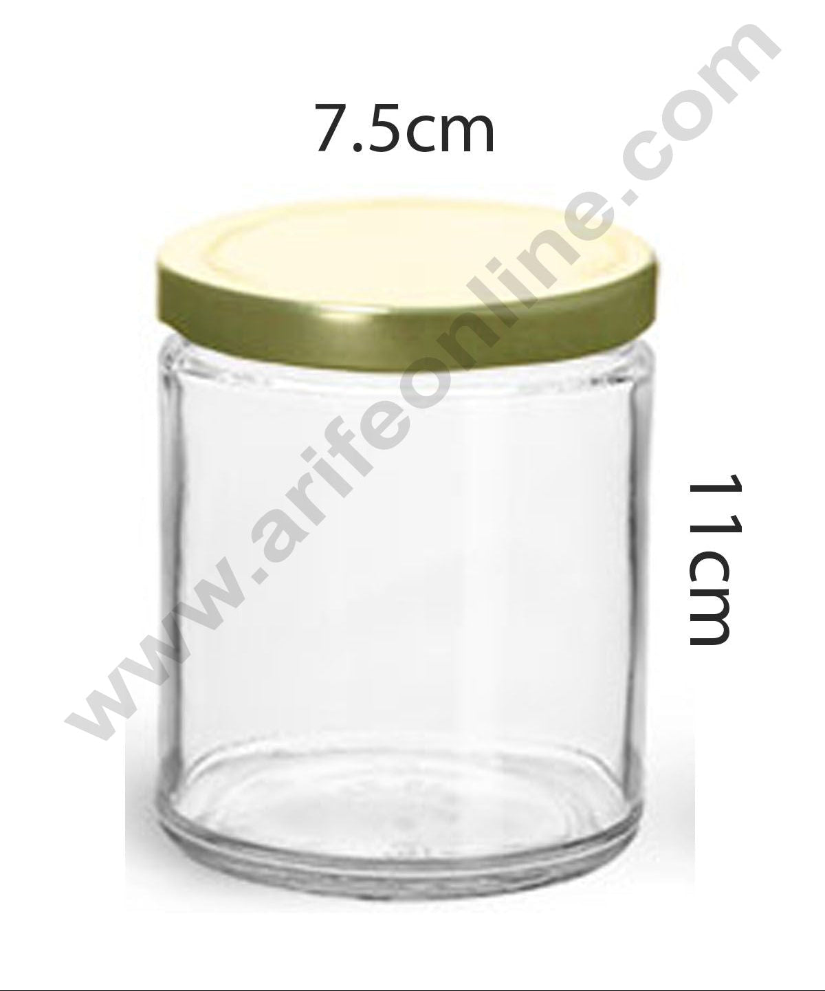 Cake Decor Circle Round Glass Jars