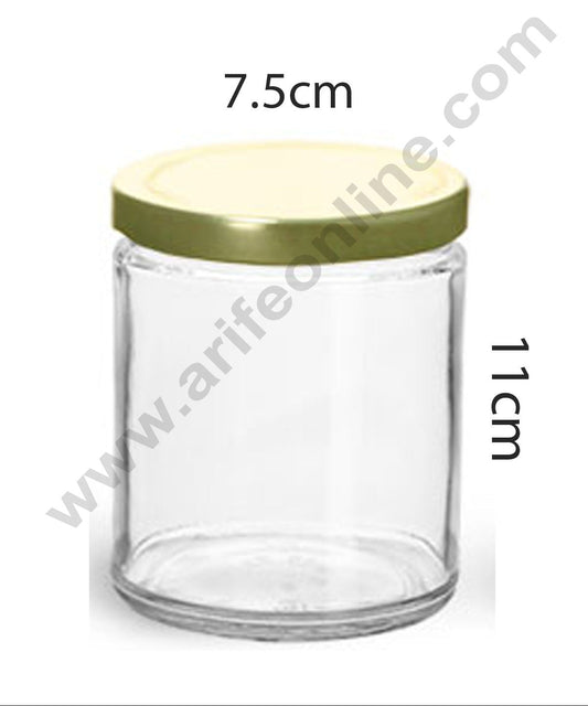 Cake Decor Circle Round Glass Jars