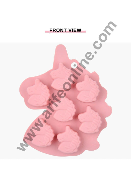 Cake Decor 7 Cavity Silicone Unicorn Face Shape Silicon Jelly Candy Mould