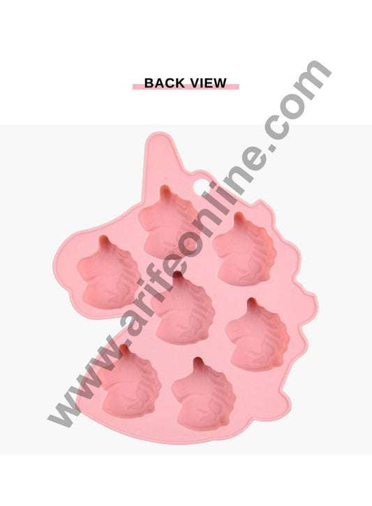 Cake Decor 7 Cavity Silicone Unicorn Face Shape Silicon Jelly Candy Mould