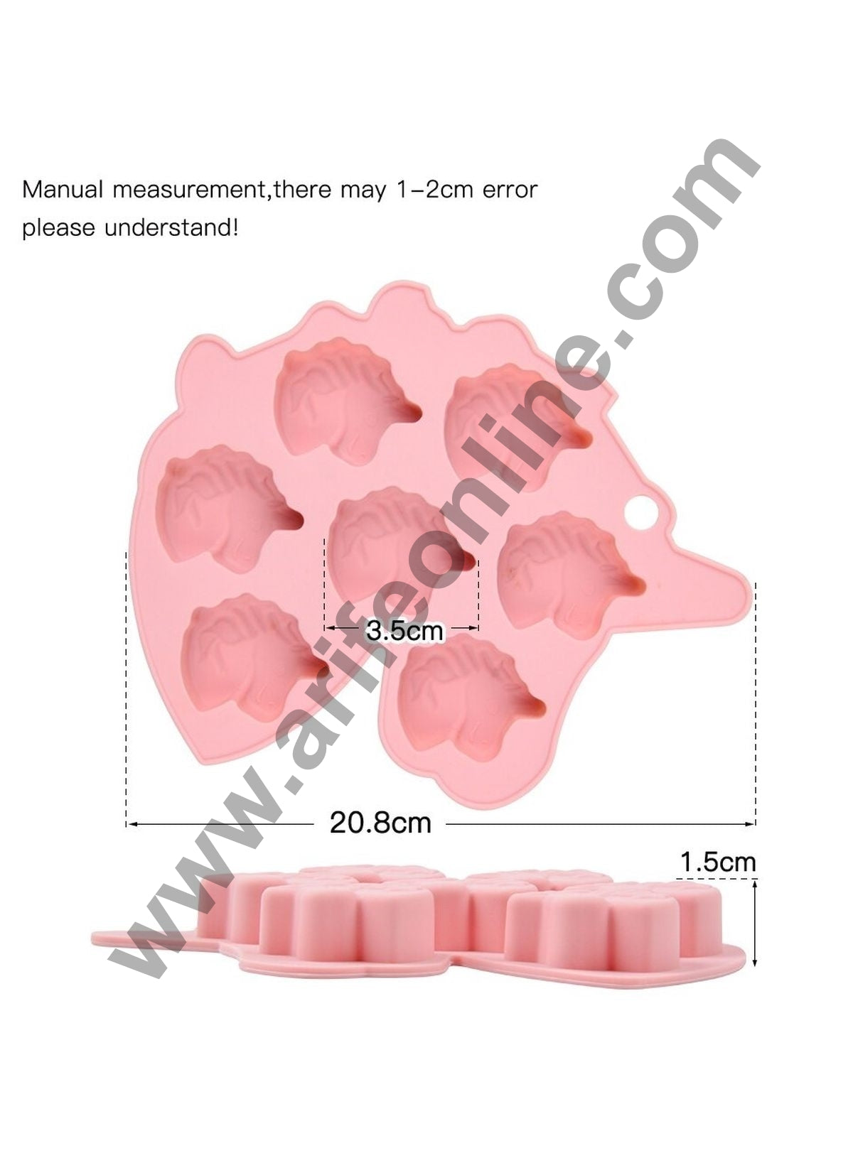 Cake Decor 7 Cavity Silicone Unicorn Face Shape Silicon Jelly Candy Mould