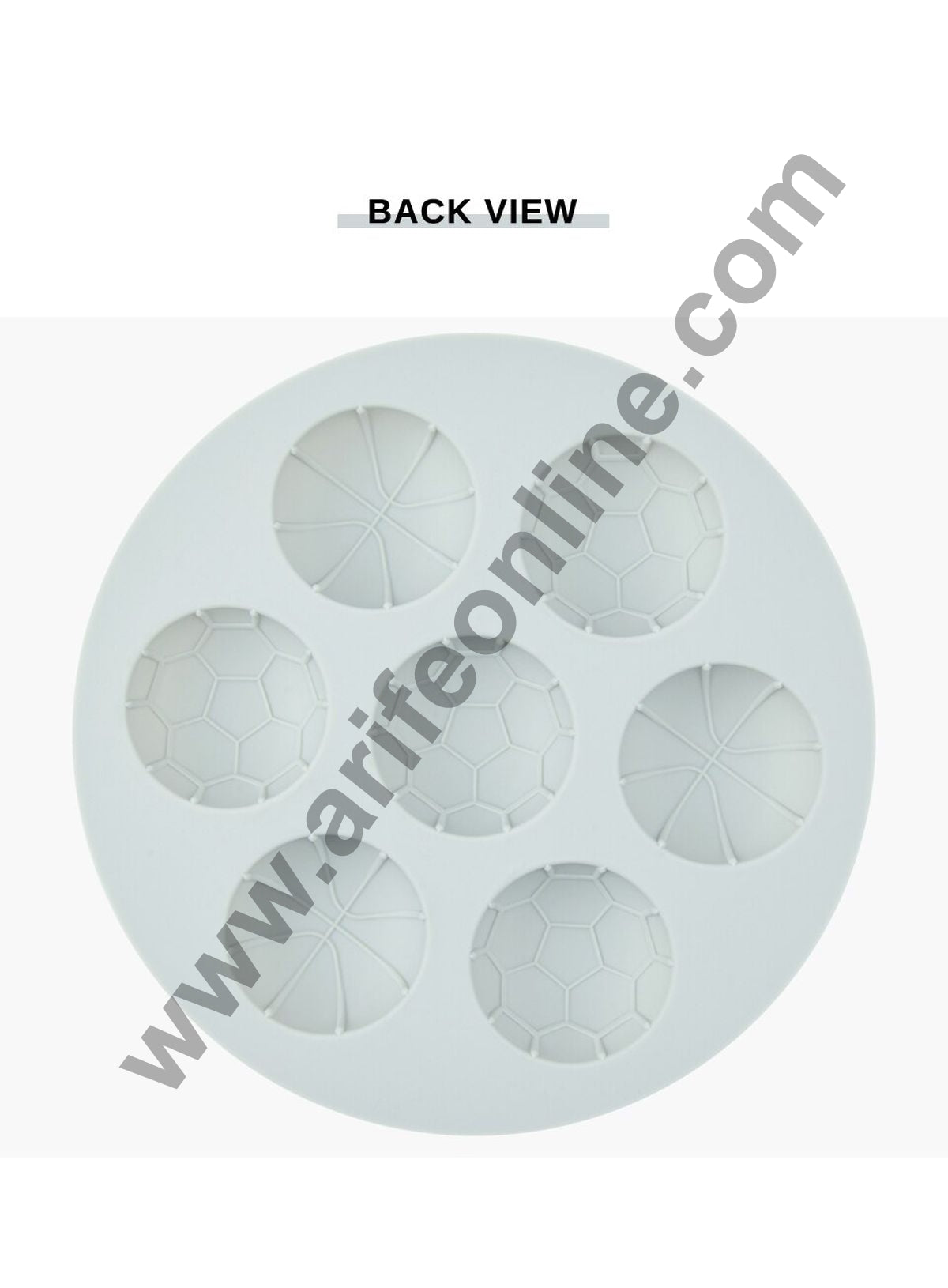 Cake Decor 7 Cavity Chocolate Mould Silicone Basket Ball and Foot Ball Silicon Jelly Candy Mould