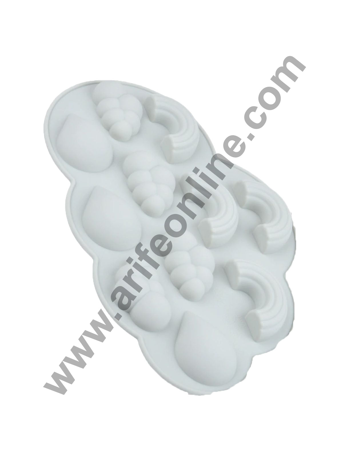 Cake Decor 11 Cavity Chocolate Mould Silicone Rainbow Cloud and Drop Silicon Jelly Candy Mould