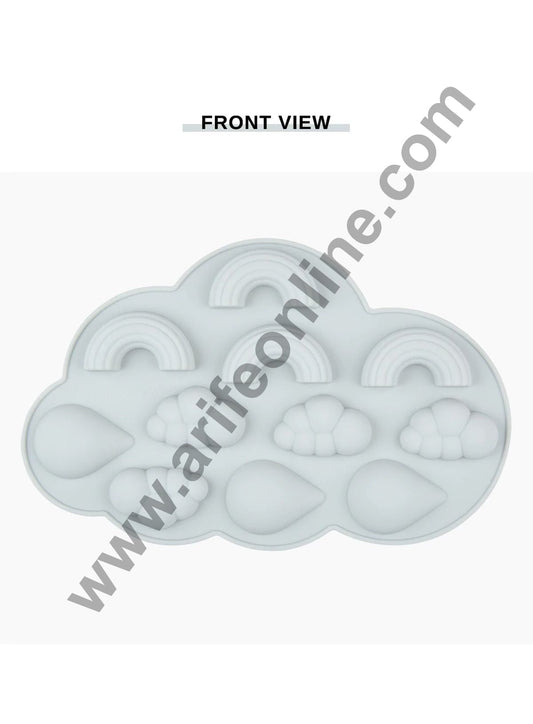 Cake Decor 11 Cavity Chocolate Mould Silicone Rainbow Cloud and Drop Silicon Jelly Candy Mould