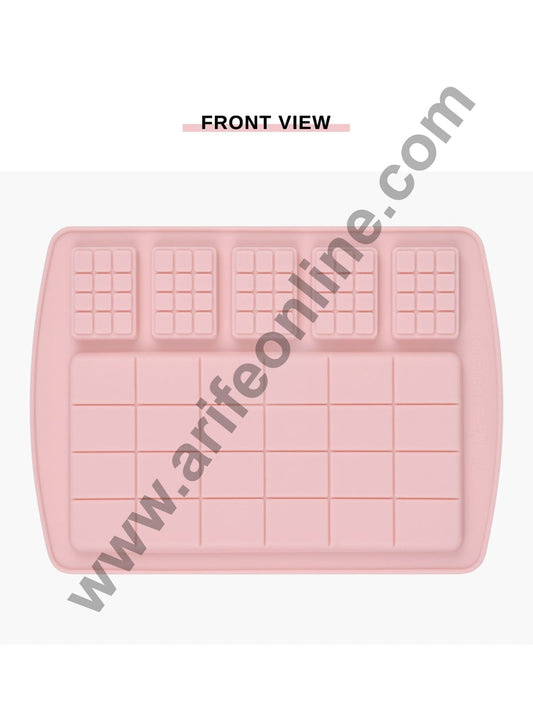 Cake Decor 6 Cavity Silicone Chocolate Mould Bar Shape and Mini Chocolate Bar Shape Silicon Jelly Candy Mould