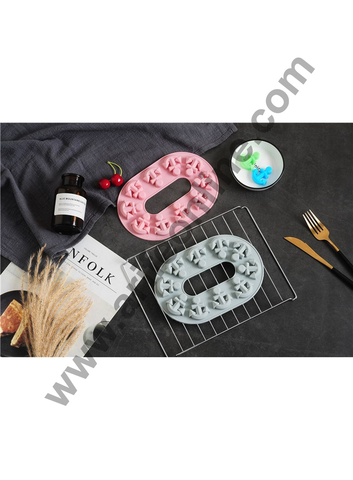 Cake Decor 10 Cavity Silicone Chocolate Mould Anchor Shape Silicon Jelly Candy Mould