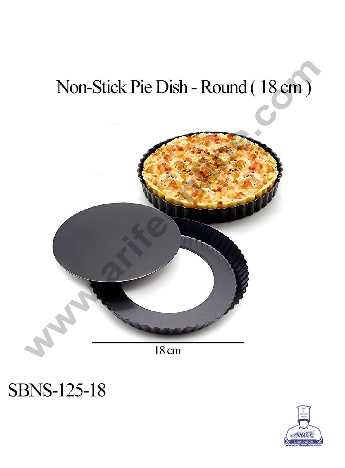 Non Stick Pie Dish Round 18 CM SBNS - 125-18 (MOQ 12 PCS) (LE)