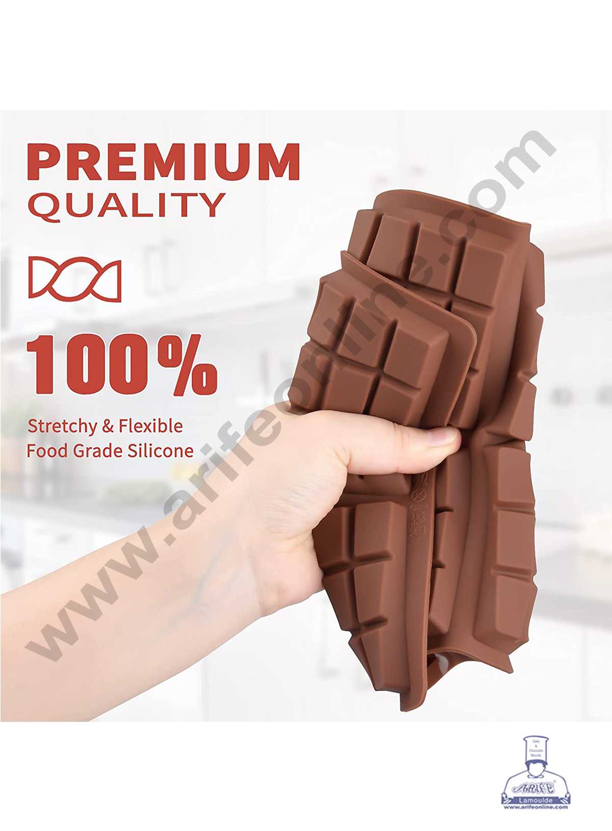 6 Cavity Silicone Moulds, Rectangle Section for Soap Making, Cake Mold  (MOQ 12 PCS)