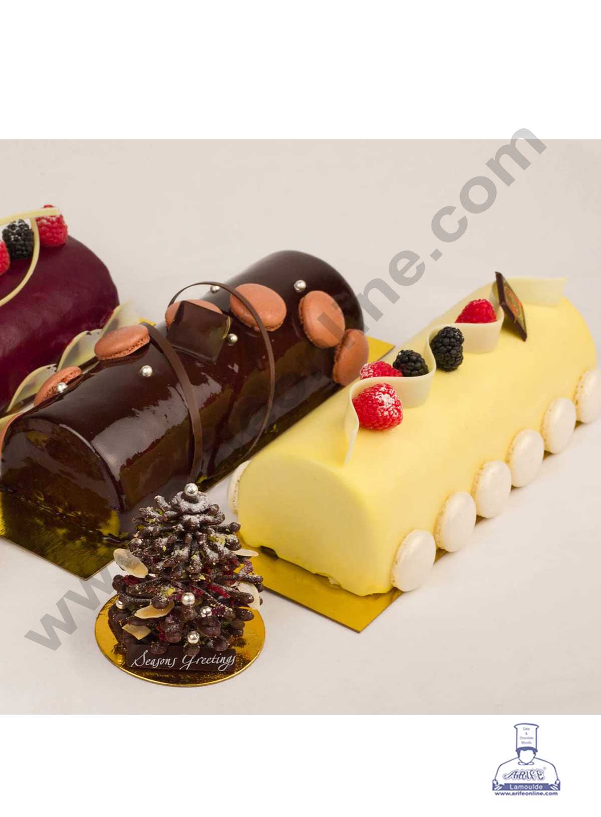 9 Cavity Log Mould Swiss Roll Shape Silicon Muffin Mould, Candy Pastries Molds 9  (MOQ 12 PCS)