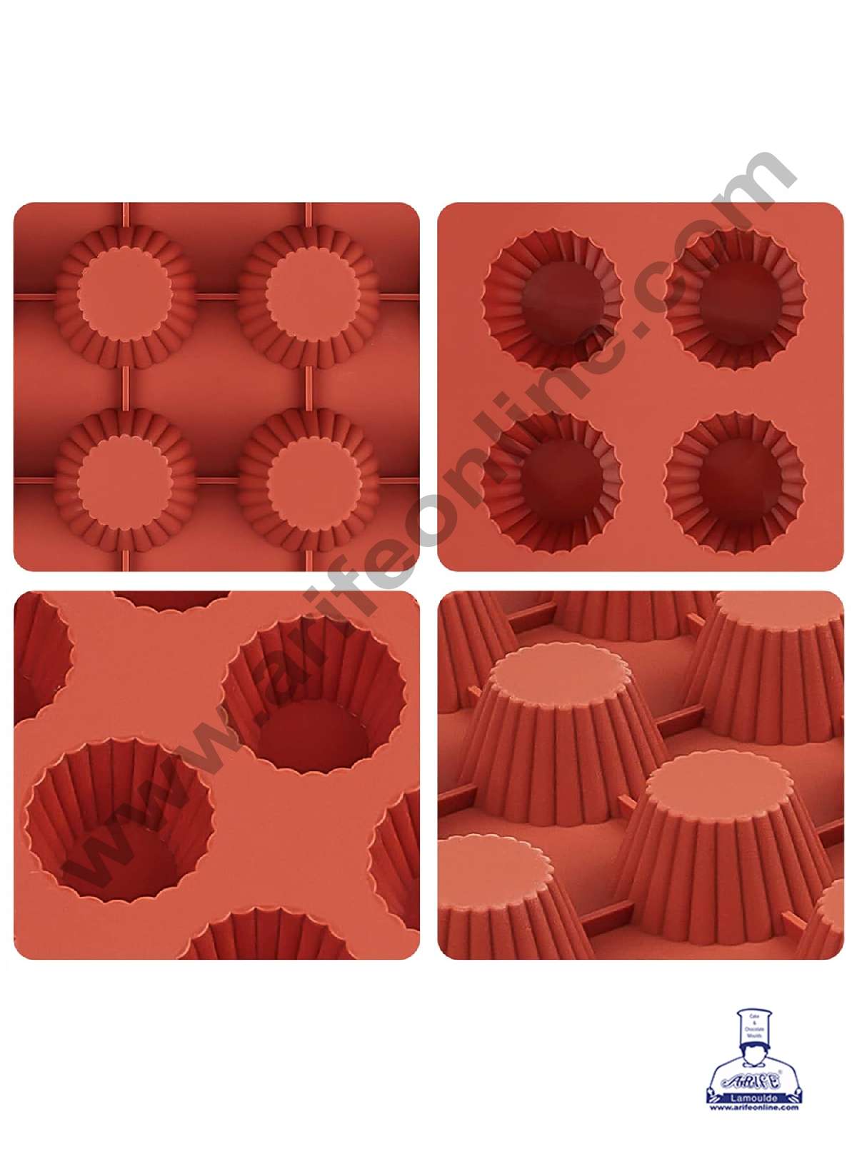 30 Cavity Mini Muffin Shape Silicone Mould | Muffin Mould - (SBSM-LBM1090) (MOQ 12 PCS) (AID)