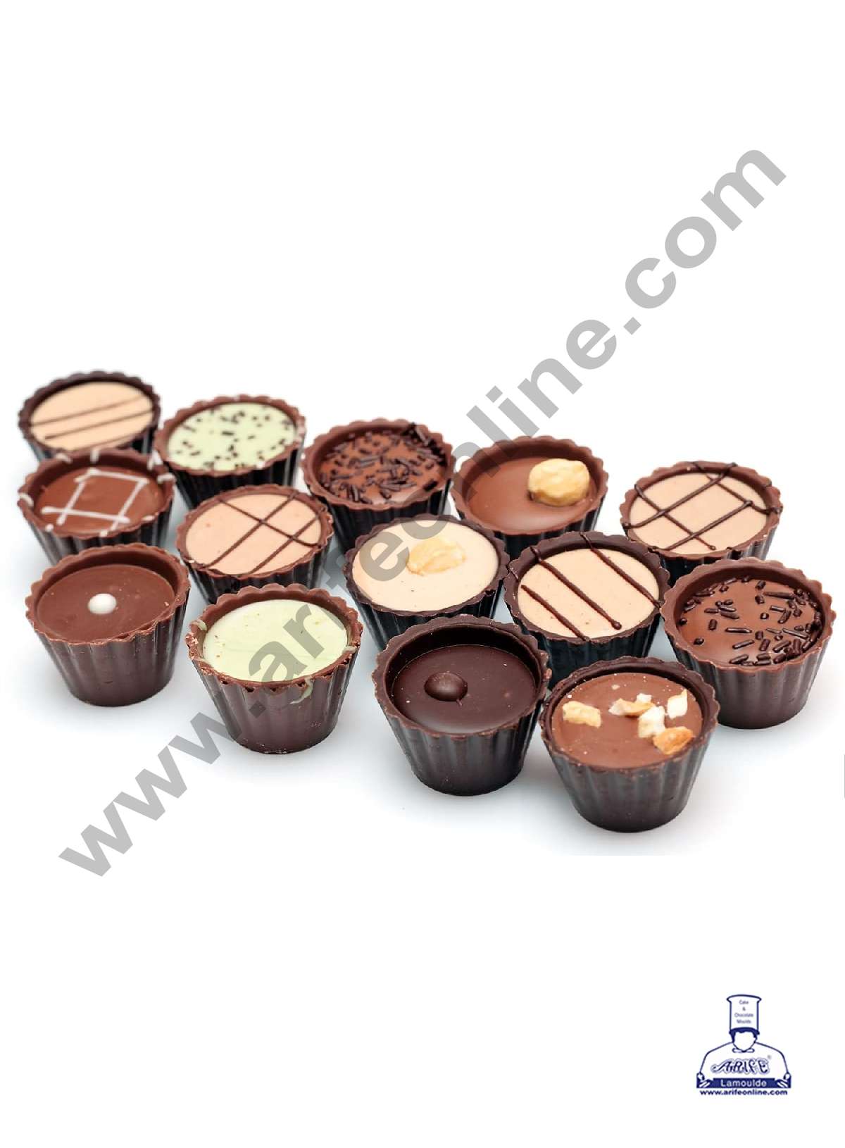 30 Cavity Mini Muffin Shape Silicone Mould | Muffin Mould - (SBSM-LBM1090) (MOQ 12 PCS) (AID)