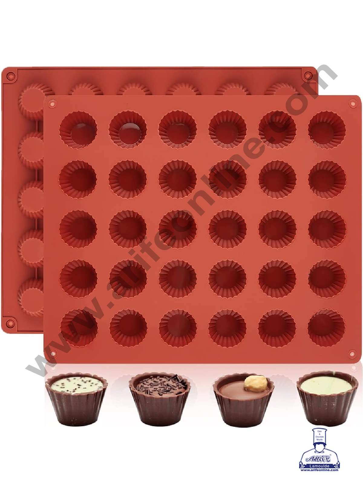 30 Cavity Mini Muffin Shape Silicone Mould | Muffin Mould - (SBSM-LBM1090) (MOQ 12 PCS) (AID)
