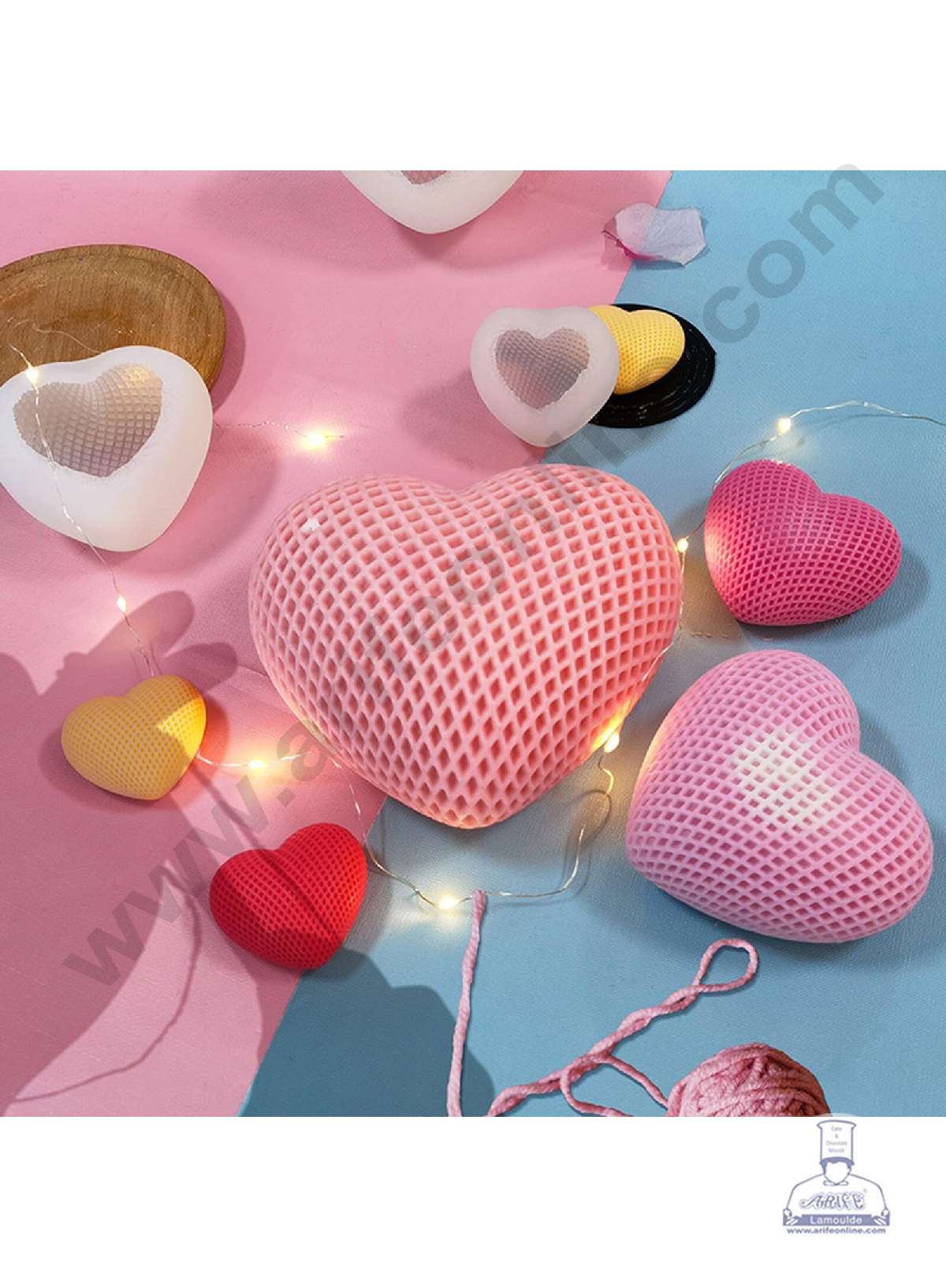 3D Silicon 1 Cavity Heart Shaped Silicon Candle Moulds SBSP-DYF6169 (MOQ 12 PCS) (ADD)