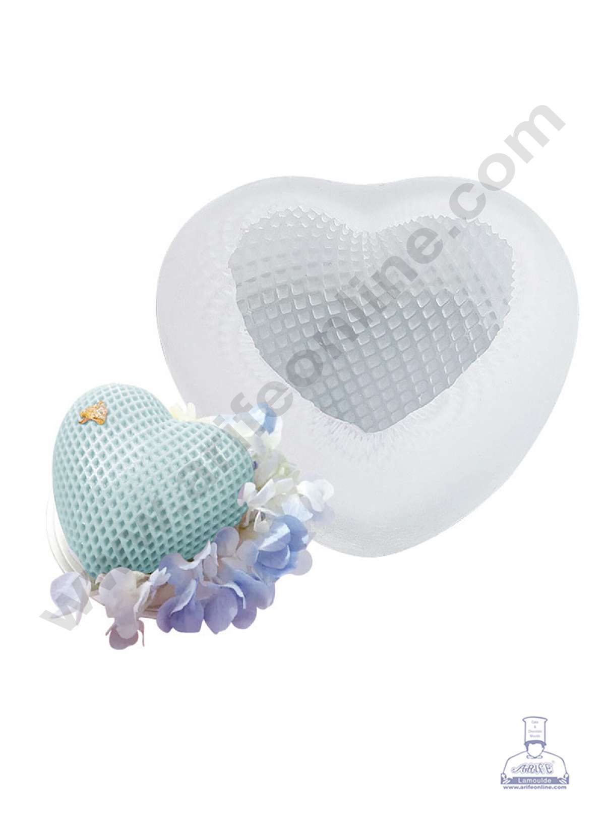 3D Silicon 1 Cavity Heart Shaped Silicon Candle Moulds SBSP-DYF6169 (MOQ 12 PCS) (ADD)