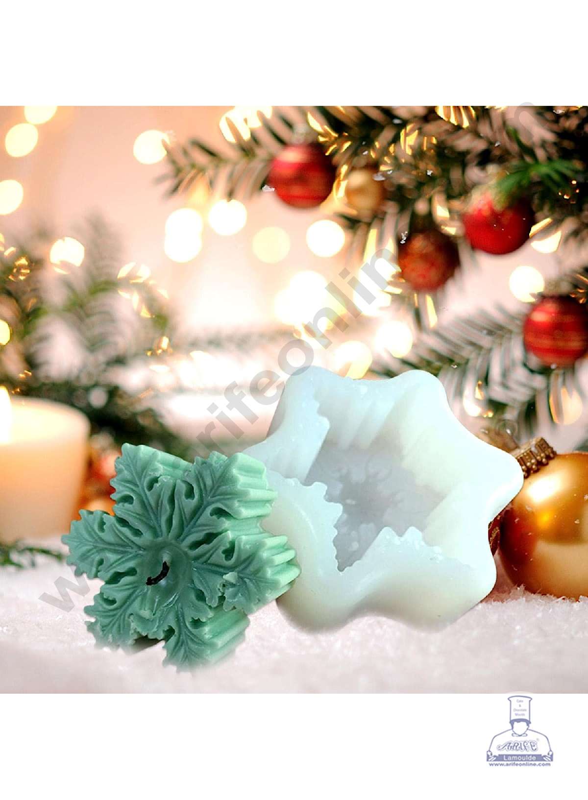 3D Silicon Snowflake Mould Candle Mould Soap Mould DIY Mould Christmas SBSP-DYF6583(MOQ 12 PCS) (UD)
