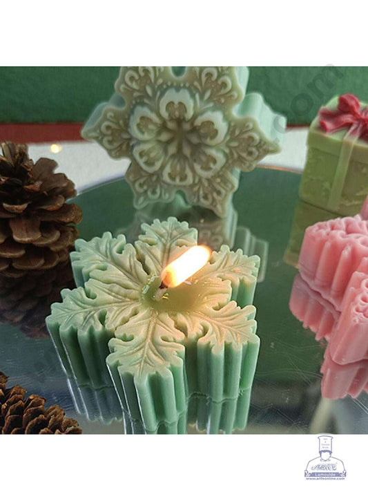 3D Silicon Snowflake Mould Candle Mould Soap Mould DIY Mould Christmas SBSP-DYF6583(MOQ 12 PCS) (UD)
