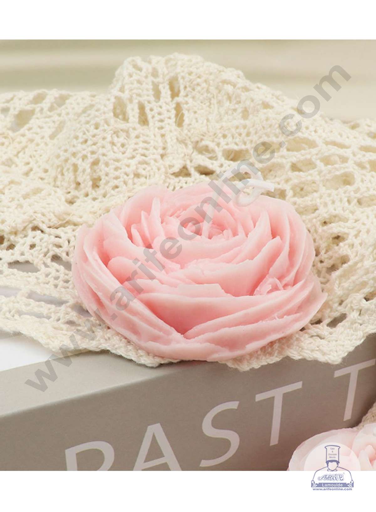 3D Silicon 1 cavity Austin Rose Flower Buttercup Mould Silicone Candle Mould, Soap Mould SBSP-DYF6617 (MOQ 12 PCS) (LD)