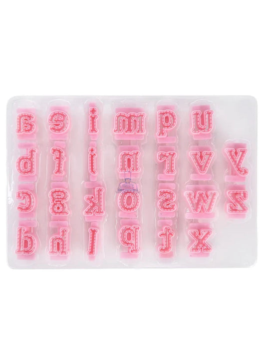 26pcs Mini Lower Case Pink Alphabet Fondant & Cookie Cutters Set  SBS-B61 (MOQ 12 PCS) (ADD)