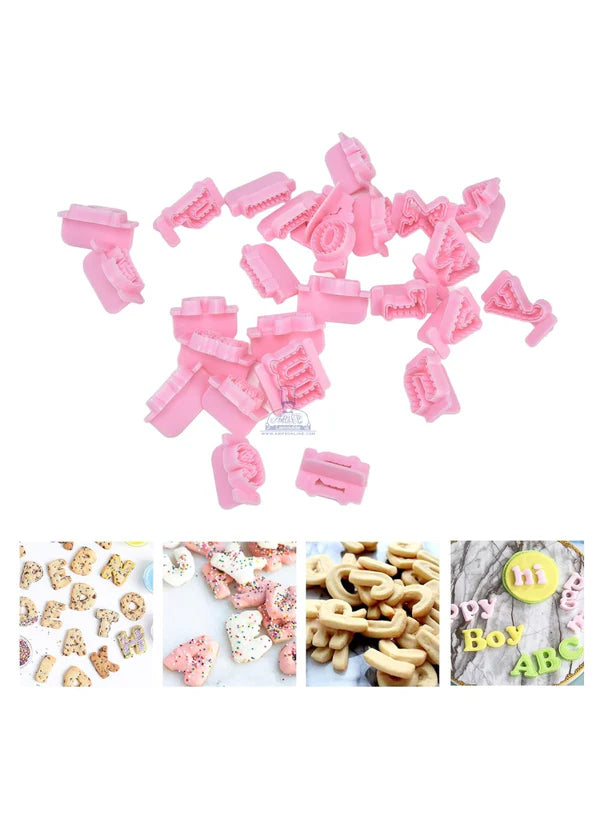26pcs Mini Lower Case Pink Alphabet Fondant & Cookie Cutters Set  SBS-B61 (MOQ 12 PCS) (ADD)