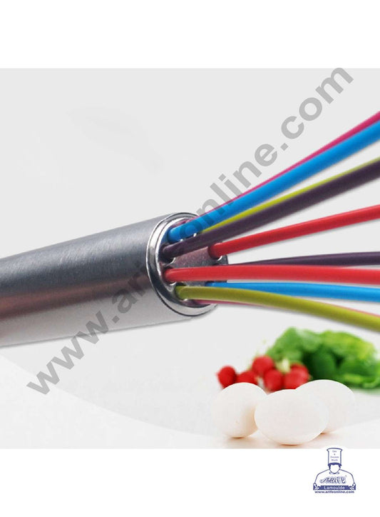 1 Pcs Stainless Steel Silicone Egg Beaters For Kitchen Aid Hand Mixer Egg Tools Egg Beater For Kitchen Tools Kitchen cookware - Multi Color   (ID)