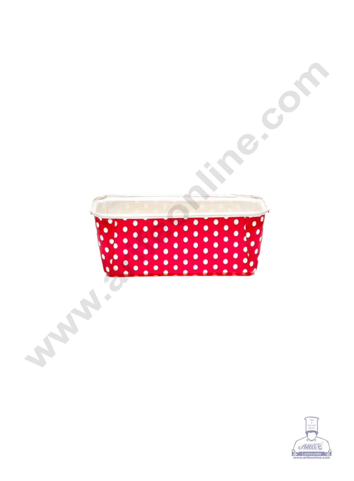 10 Pcs Small Red White Polka Dot Design Bake and Serve Plum Cake Mold (MOQ 100 PCS)