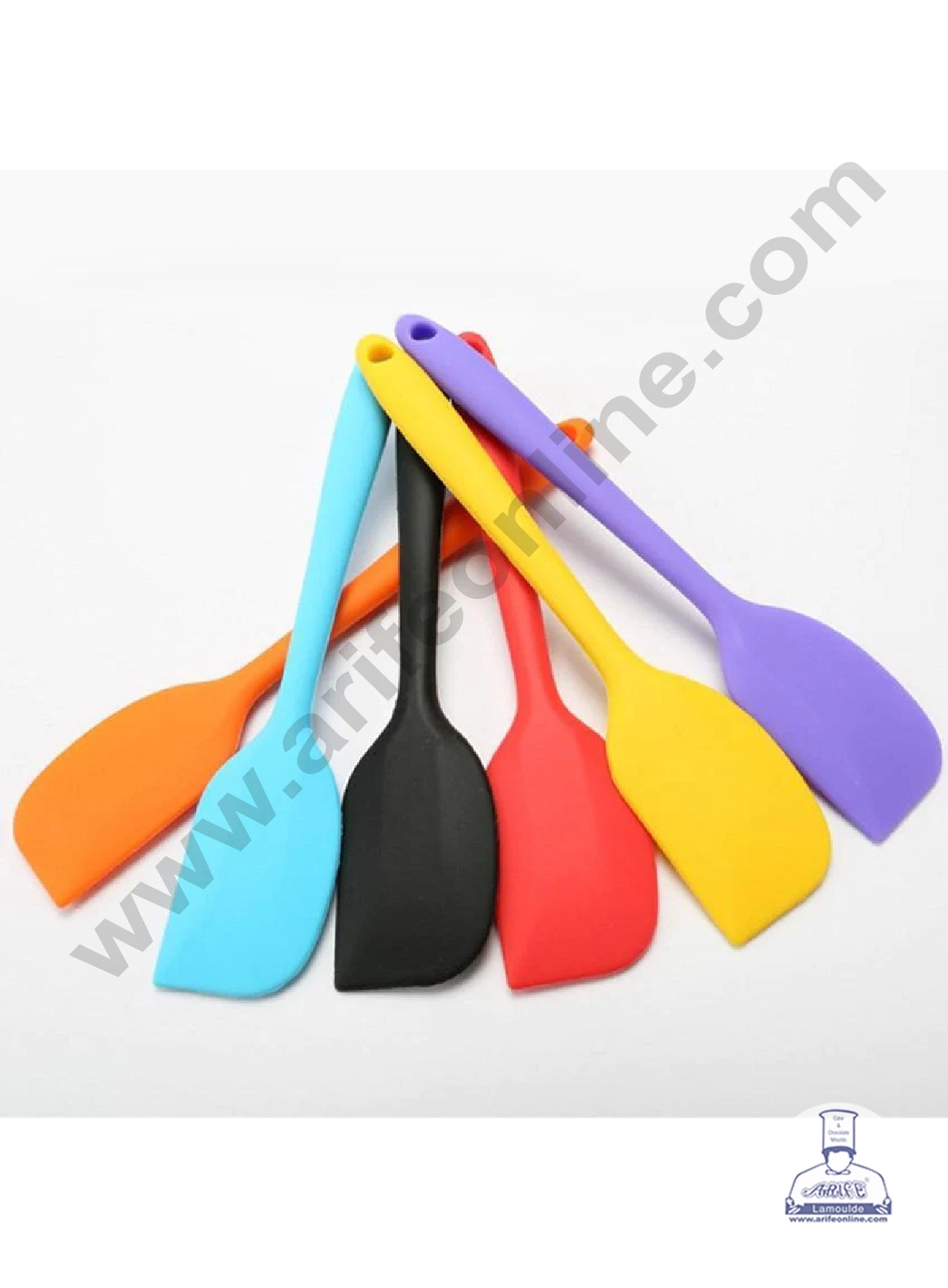 1 Piece Silicone Round Handle Medium Spatula | Baking Tool | Cream Cake Kitchen Cooking Tool (SBSL-107) (MOQ 12 PCS) (IE)