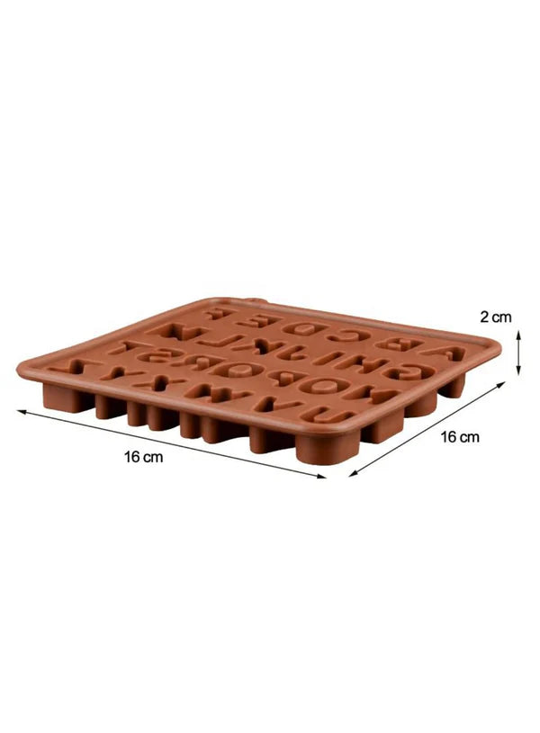 26 Cavity Uppercase Alphabet Silicone Chocolate Mould | Non-Stick Mold for Baking & Crafting | 1 Piece Pack | (SBCM-2039) (MOQ 12 PCS)