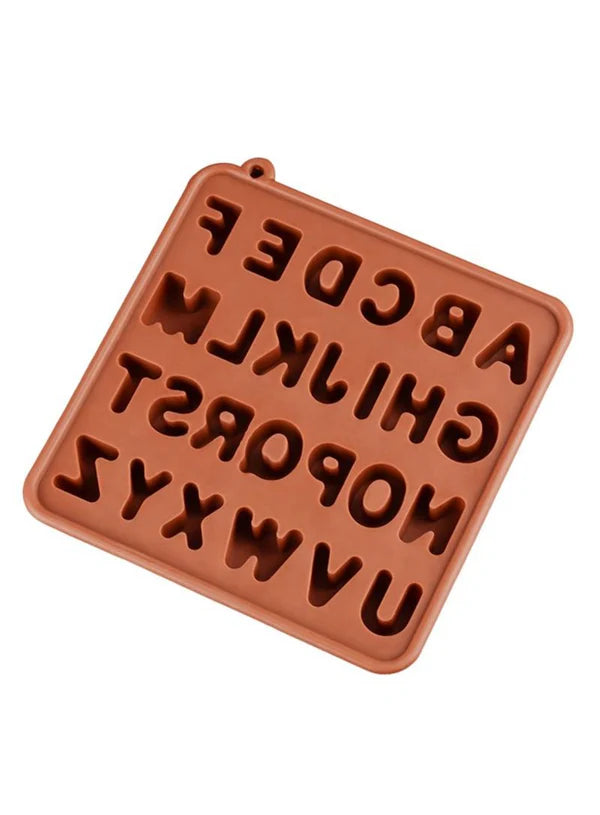 26 Cavity Uppercase Alphabet Silicone Chocolate Mould | Non-Stick Mold for Baking & Crafting | 1 Piece Pack | (SBCM-2039) (MOQ 12 PCS)