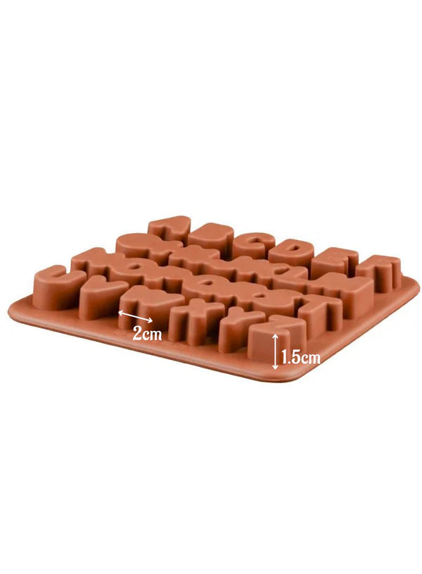 26 Cavity Uppercase Alphabet Silicone Chocolate Mould | Non-Stick Mold for Baking & Crafting | 1 Piece Pack | (SBCM-2039) (MOQ 12 PCS)