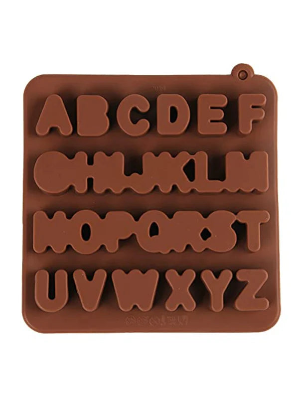 26 Cavity Uppercase Alphabet Silicone Chocolate Mould | Non-Stick Mold for Baking & Crafting | 1 Piece Pack | (SBCM-2039) (MOQ 12 PCS)
