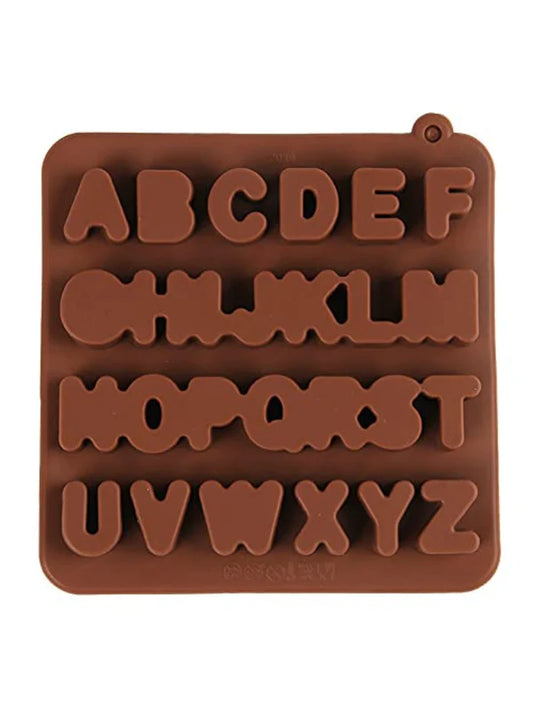 26 Cavity Uppercase Alphabet Silicone Chocolate Mould | Non-Stick Mold for Baking & Crafting | 1 Piece Pack | (SBCM-2039) (MOQ 12 PCS)