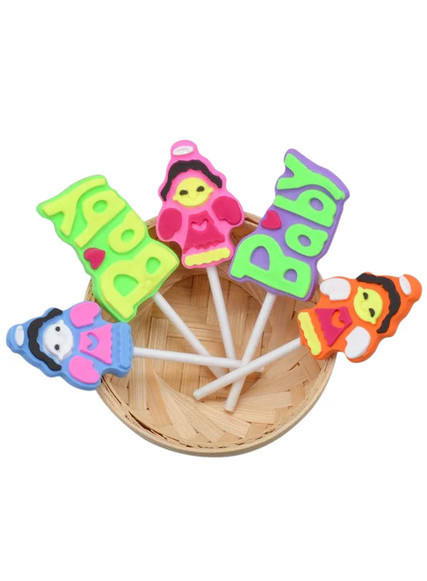 5-Cavity Angel Baby Lollipop Silicone Chocolate Mould | Non-Stick Mold for Baking & Crafting | 1 Piece Pack | (SB-3160) (MOQ 12 PCS)