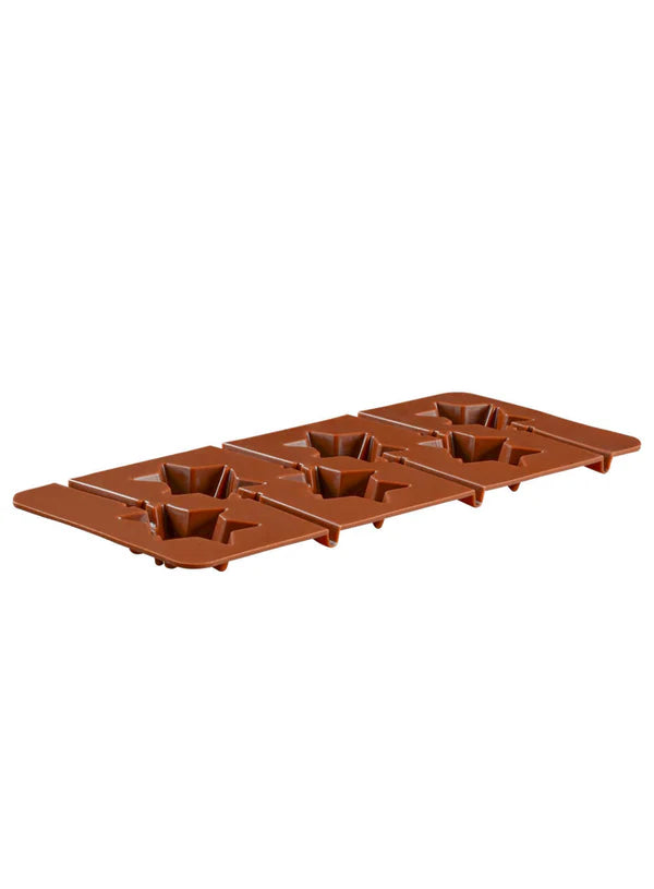 6-Cavity Double Star Lollipop Silicone Chocolate Mould | Non-Stick Mold for Baking & Crafting | 1 Piece Pack | (SB-3159)  (MOQ 12 PCS)