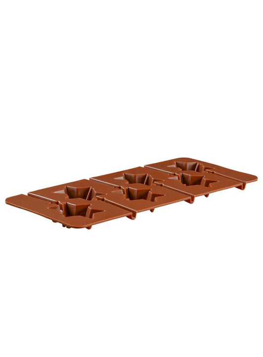 6-Cavity Double Star Lollipop Silicone Chocolate Mould | Non-Stick Mold for Baking & Crafting | 1 Piece Pack | (SB-3159)  (MOQ 12 PCS)