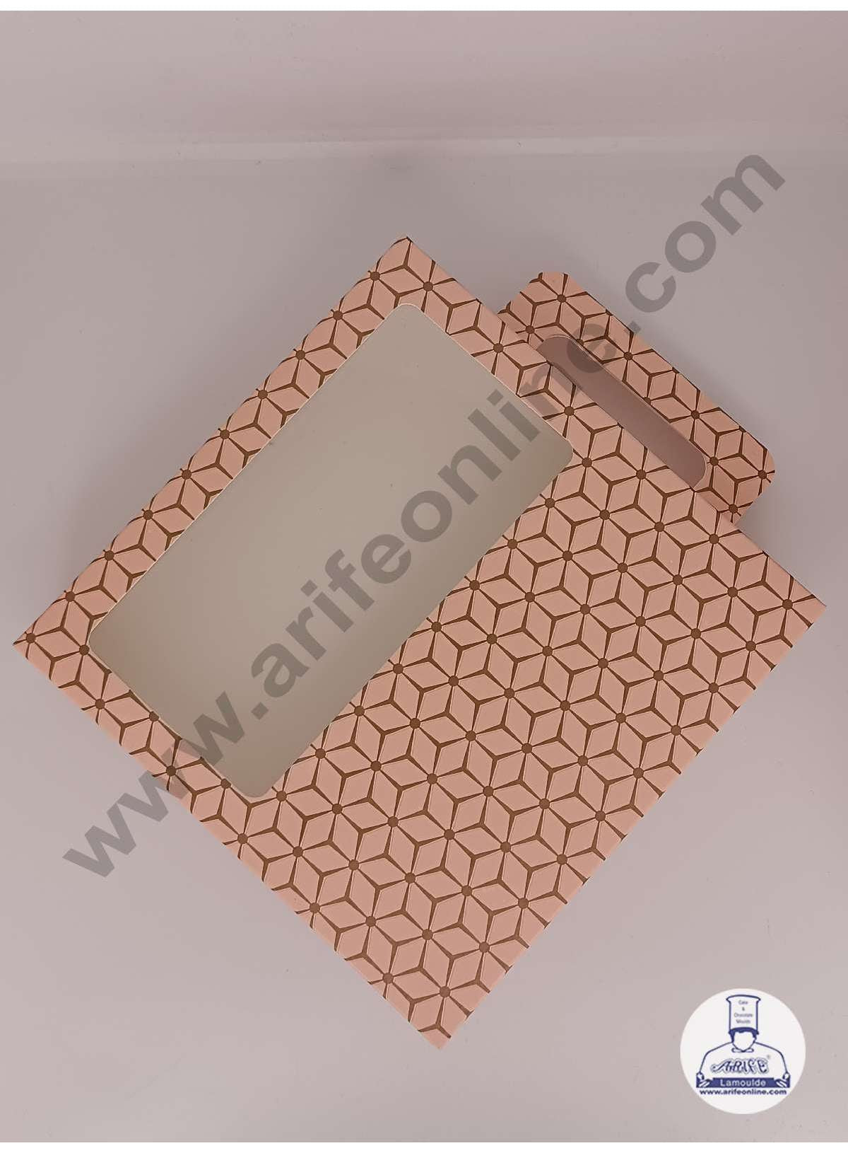 16 Cavity 3D Cube Print Chocolate Box with Cavity, Clear Window & Handle ( 10 Piece Pack ) - Skintone (MOQ 12 PACK) (RDD)