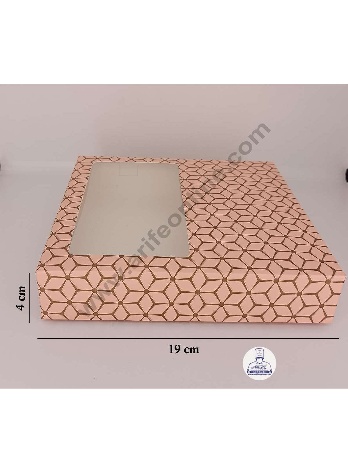 16 Cavity 3D Cube Print Chocolate Box with Cavity, Clear Window & Handle ( 10 Piece Pack ) - Skintone (MOQ 12 PACK) (RDD)