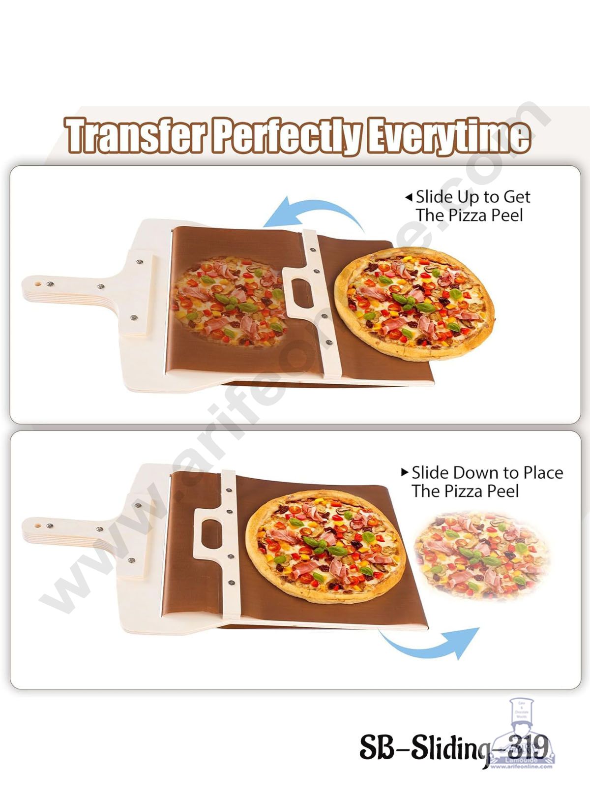 Sliding Pizza Cake Sliding Scrapper, That Transfers Pizza Perfectly | Pizza Board| Pizza Transfer Slider Pizza  (MOQ 12 PCS)