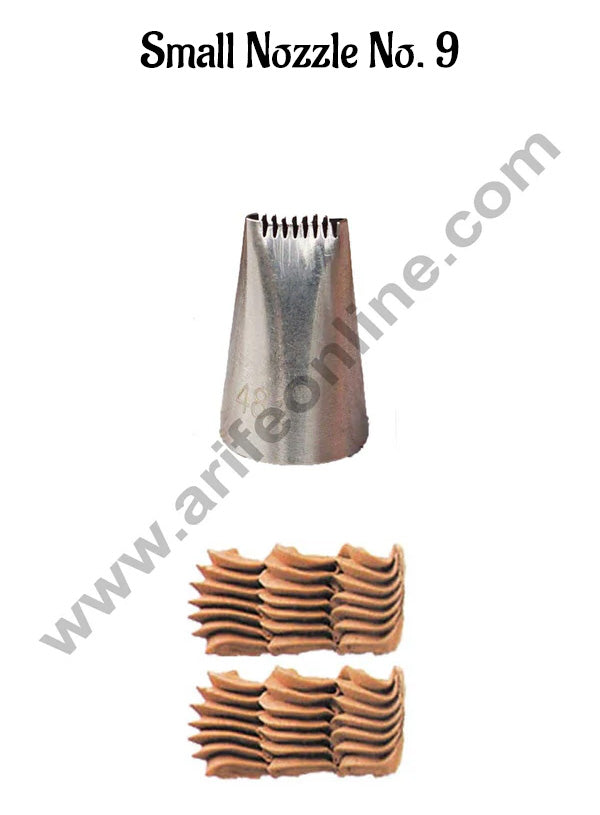Small Nozzle - No. 9 Basketweave Piping Nozzle (MOQ 50 PCS)
