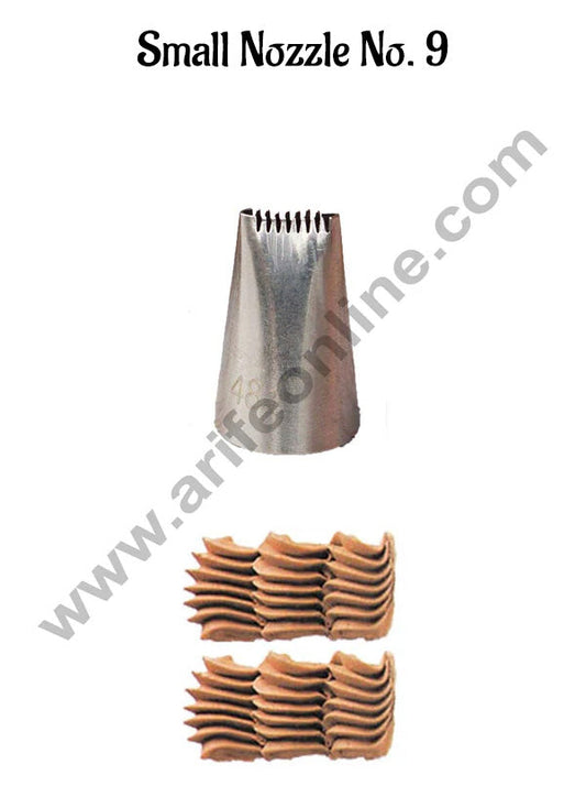 Small Nozzle - No. 9 Basketweave Piping Nozzle (MOQ 50 PCS)