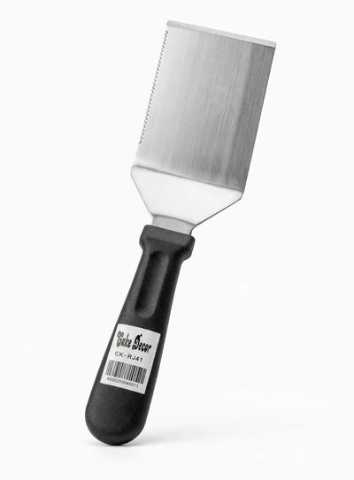 1 Piece Stainless Steel Black Handle Pastry Lifter With Knife | Cake Serving Tool | SBAC-RJ41 (OD)